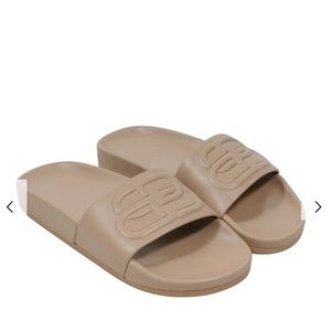 Balenciaga BB Logo Pool slides women